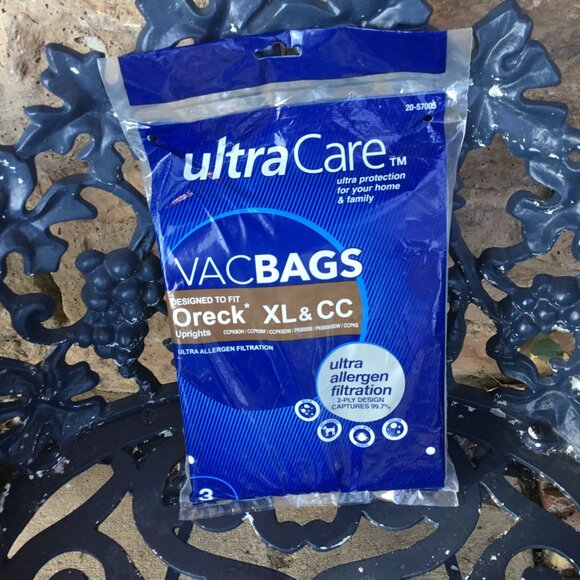 3 Bags Ultra Care Vac Bags Fits Oreck XL & CC Unopened Bag - Picture 1 of 2